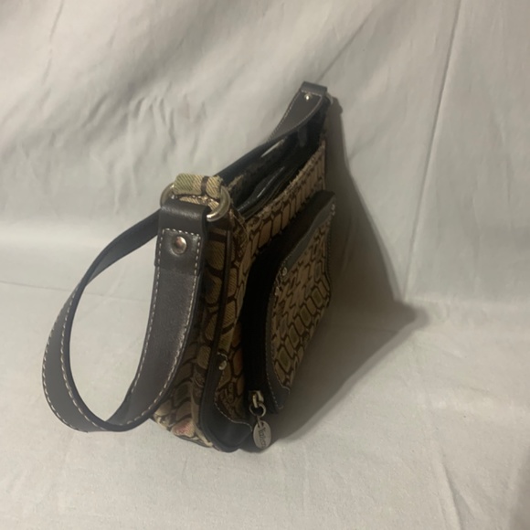 Liz-N-Co. clutch handbag, geometric square pattern with tons of pockets - Picture 5 of 5